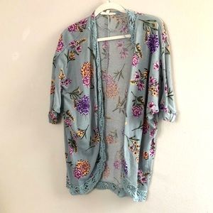 Floral and lace Cardigan